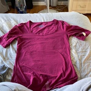 Magenta half sleeve tee
